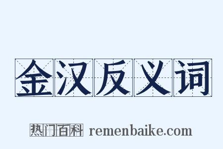 金汉反义词是什么意思的图片